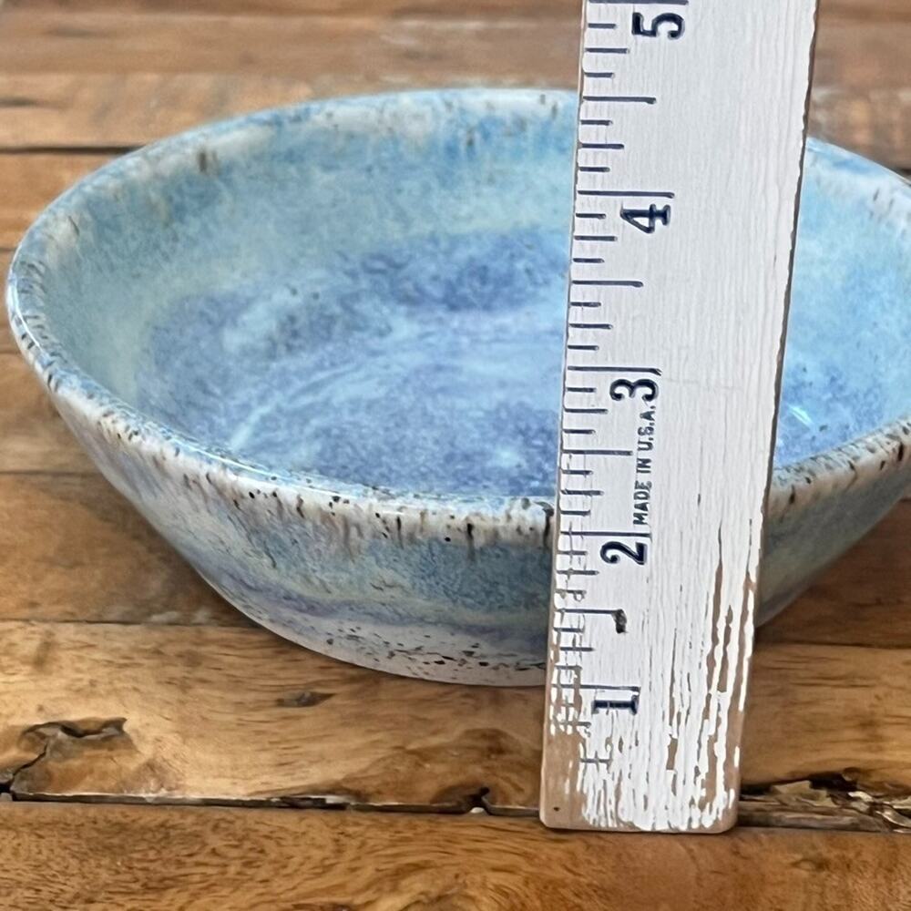 Handmade Pottery Art Clay Bowl 6.5" Multicolor Speckled Glaze - Picture 8 of 9